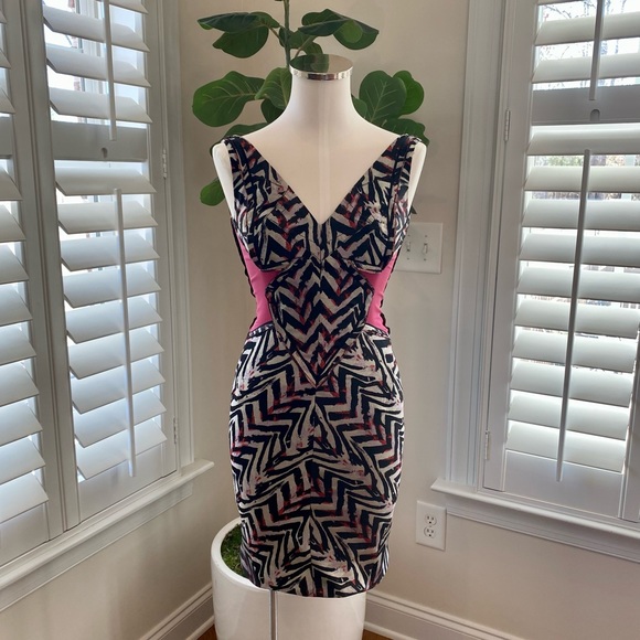 Zac Posen zig zag dress size 2 NWT - Picture 3 of 12